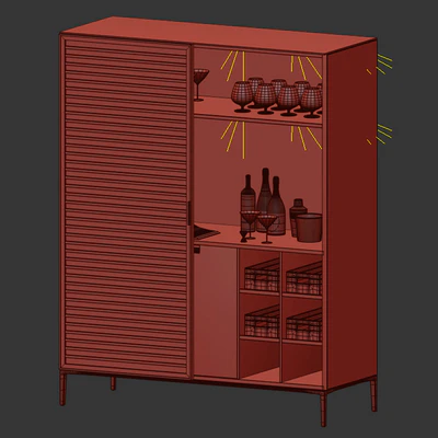 Bar cabinet Alambra Rimadesio N3 — Ver 2