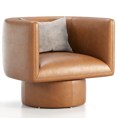Adriel Swivel Leather Chair — Вид 1