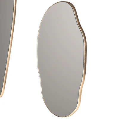Rose Brassy Silva mirrors by Ethnikliving. Wavy curved organic mirror set. — Вид 2