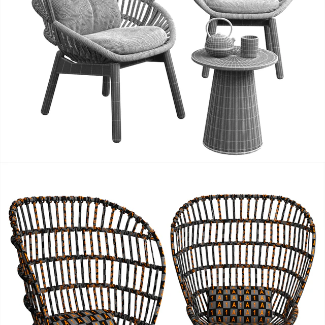 kettal cala armchair wood feet — Descargar