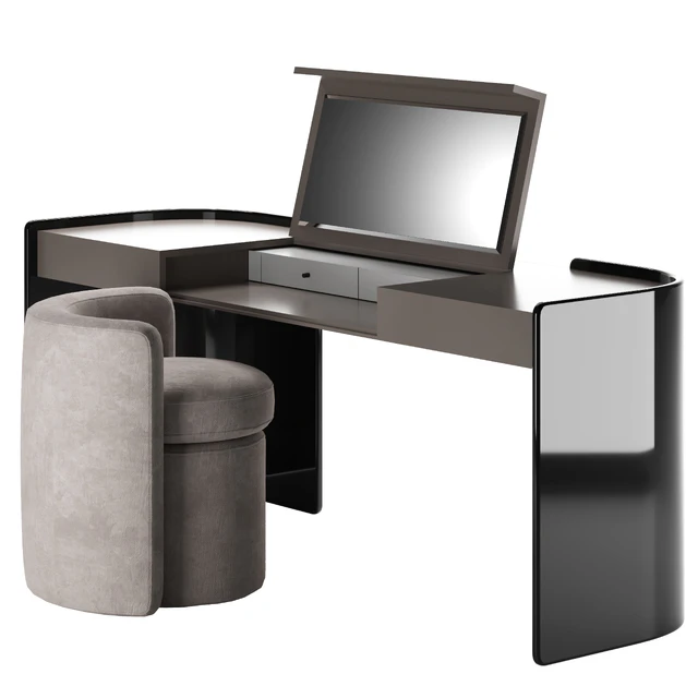 Modern Make Up Table with Pouf — Скачать