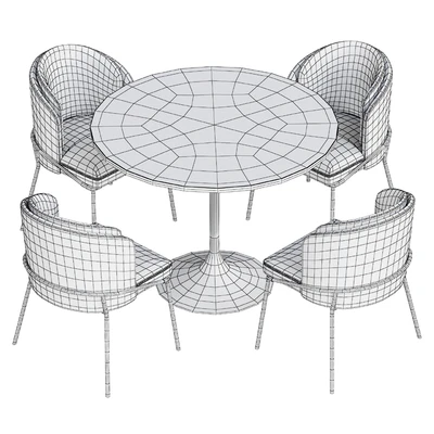 MInotti Fill noir chair with table — Вид 3