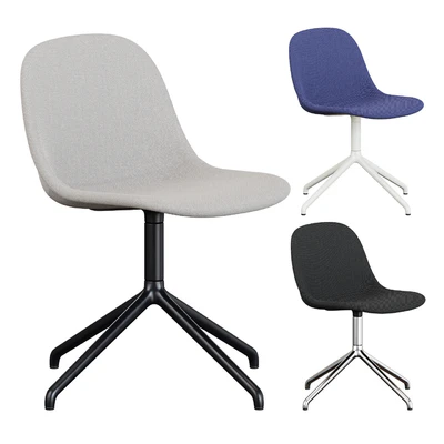 Muuto Fiber Fabric Side Chair Plastic Swivel Base — Ver 1