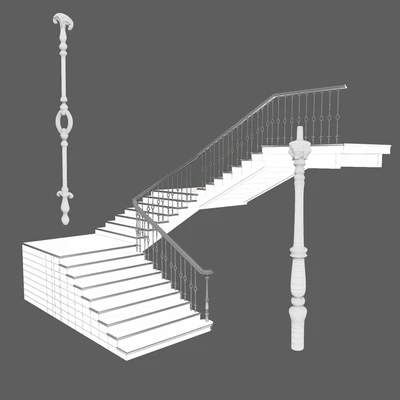 Stairs: classical, castings — Ver 2