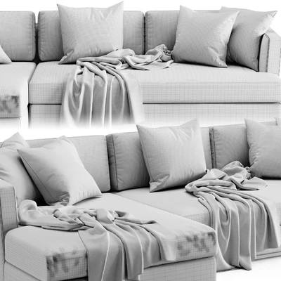 Flexform Barret Chaise Longue Sofa — Ver 4