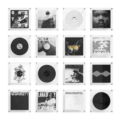 Vinyl records in glass frames Black — Вид 5