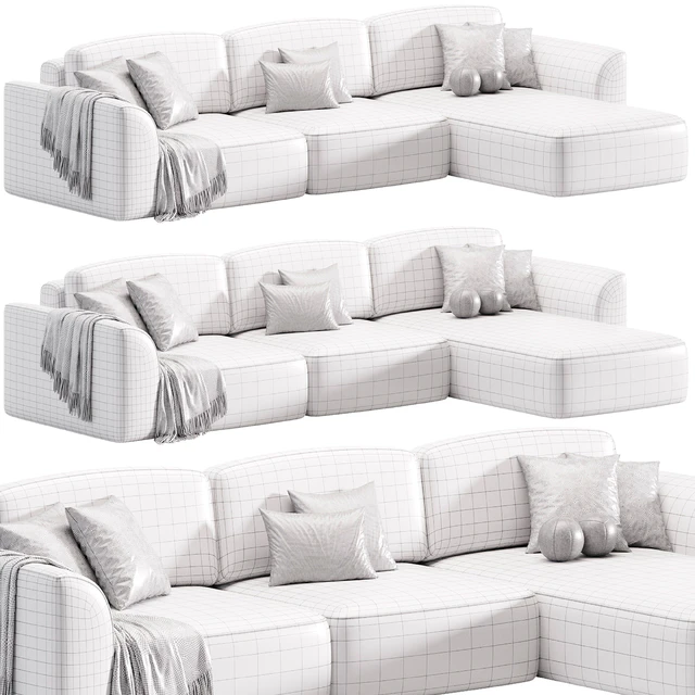KING SE chenille Sofa 3 — Descargar