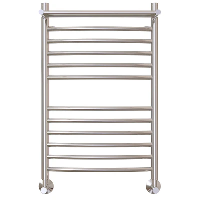 Water heated towel rail Point Alfa PN05158SP 50x80 chrome with shelf — Ver 3