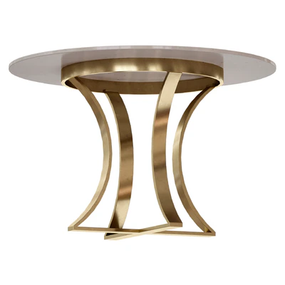 Damen 48 "White Marble Top Dining Table (Crate and Barrel) — Ver 4