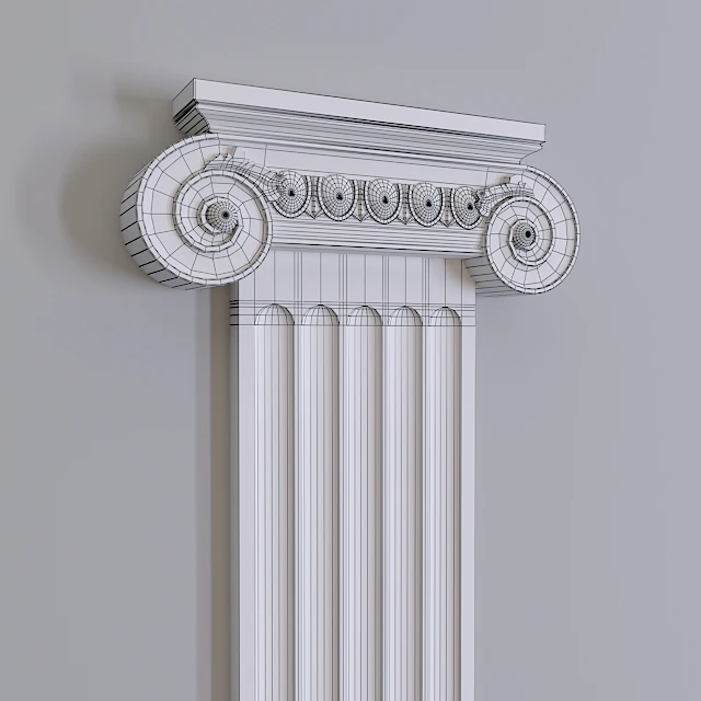 Пилястра Европласт. Капитель: 1.21.006, Ствол: 1.22.200, База: 1.23.200 — Скачать