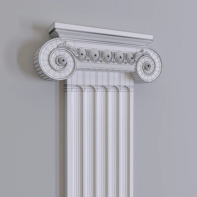 Пилястра Европласт. Капитель: 1.21.006, Ствол: 1.22.200, База: 1.23.200 — Вид 3