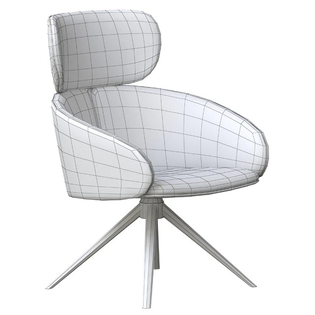 Mobboli PEACH Fabric armchair with headrest — Скачать