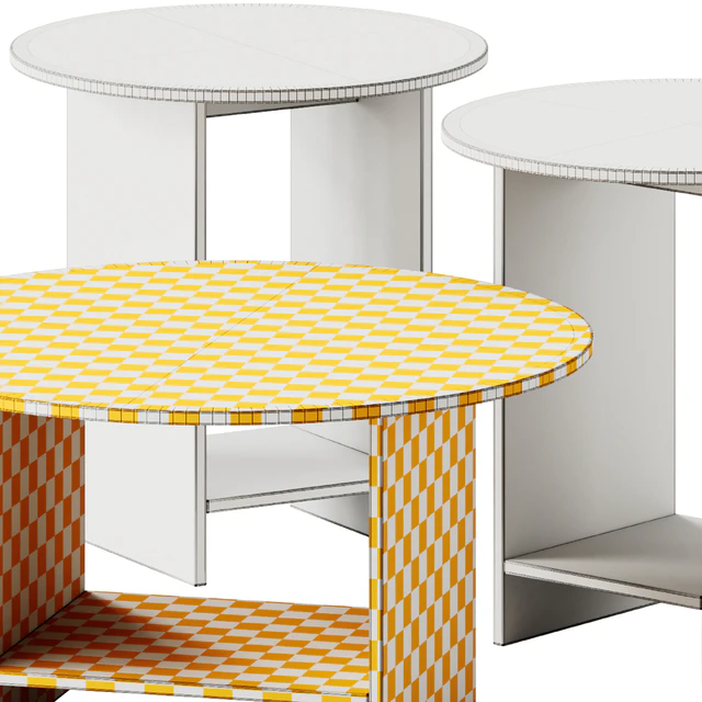 e15 HEIJI Round Coffee Tables set — Descargar