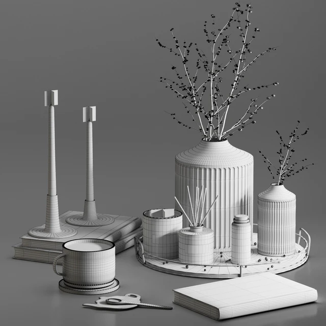 Decorative set 01 With Murmur candle and diffuser — Скачать
