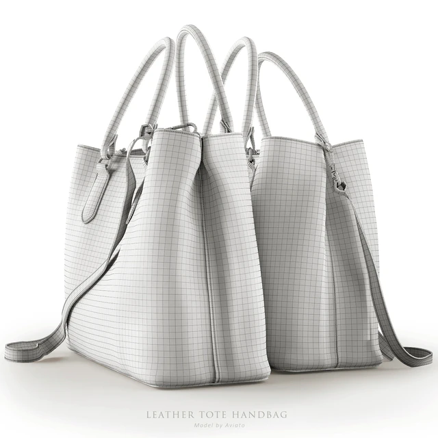 Leather tote handbag — Скачать