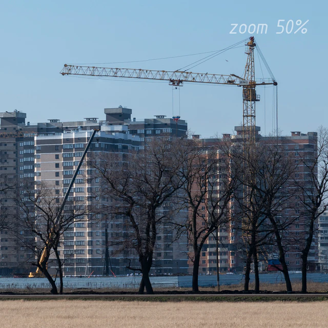 Countryside panorama of new buildings and trees — Descargar