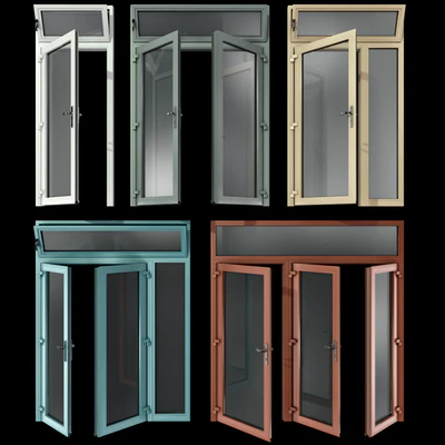 Витражные алюминиевые двери /  Stained aluminum doors — Вид 3
