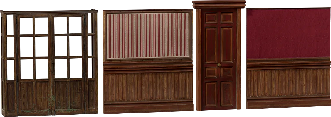 saloon wooden interior kit 001 — Скачать