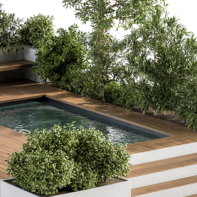 Backyard and Landscape Furniture with Pool 01 — Скачать