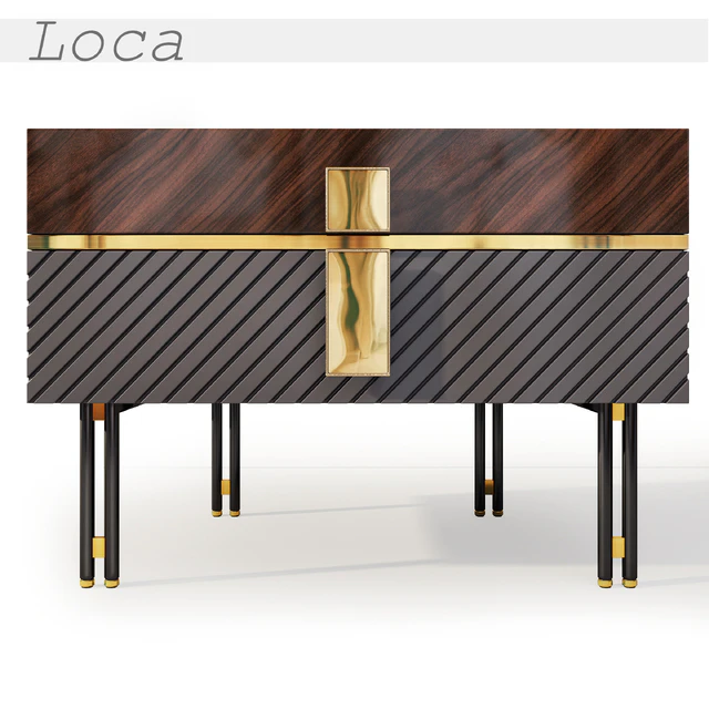 Bedside table Art Deco set. Nightstand Flora, Alize, Loca, Boss by Vivense — Download