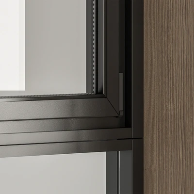 Black Modern Window with Wooden Frame - Windows Set 06 — Ver 3