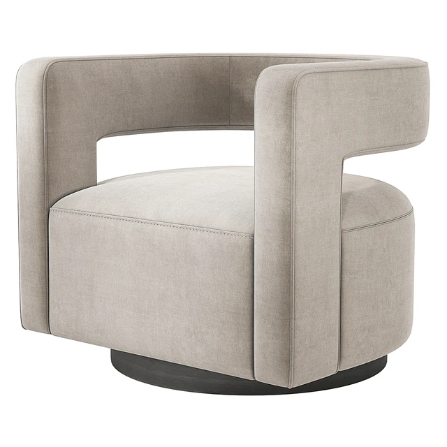 Restoration Hardware Drew Curved Swivel Chair RH — Descargar