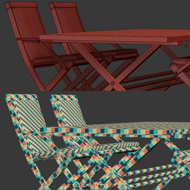Alesso outdoor furniture set v01 / Набор уличной мебели — Скачать