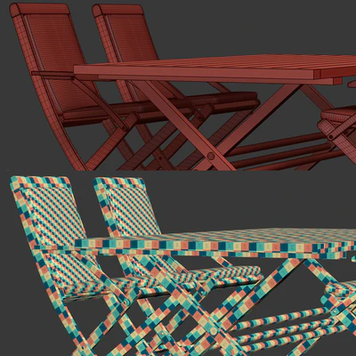 Alesso outdoor furniture set v01 / Набор уличной мебели — Вид 3