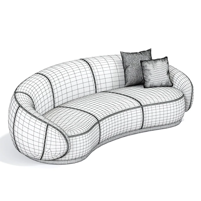 Ghidini Long Curved Sofa — Скачать