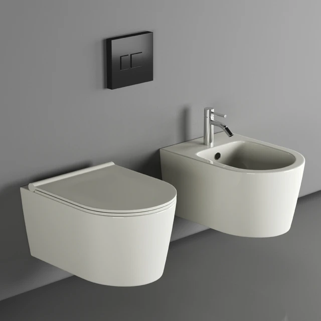 Salenzi Wandcloset Civita 50x35x36.5 Cm Keramiek Rimless Mat Grijs — Descargar