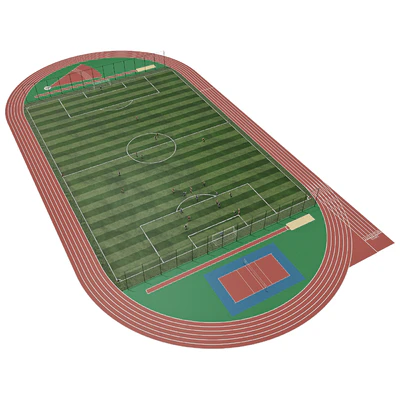 Football field with players — Ver 7