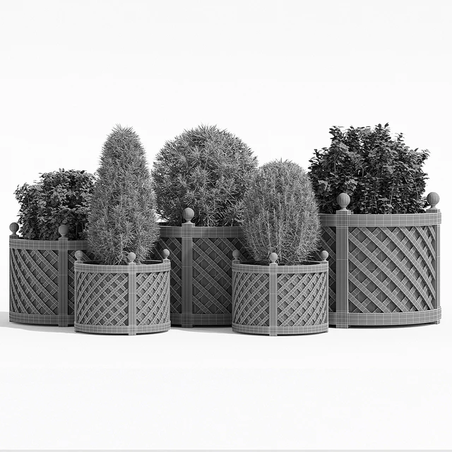 Round treillage planters — Скачать