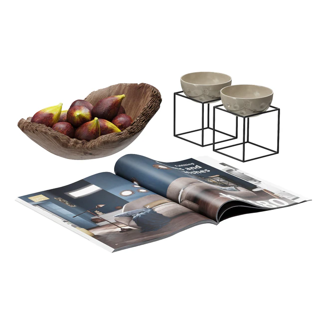 Coffee Table Accessories Magazine Fig Bowl Plate — Скачать