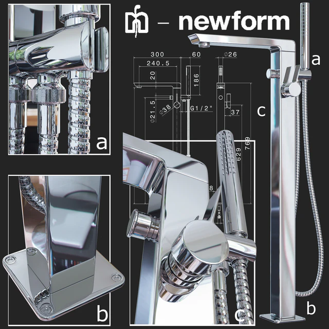 Outdoor bath mixer Newform Pura Libera — Descargar