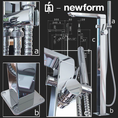 Outdoor bath mixer Newform Pura Libera — Ver 3