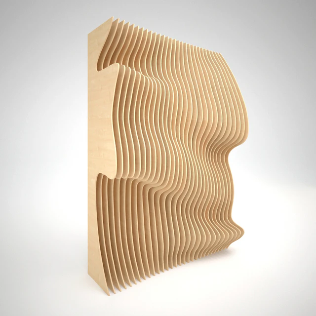 Parametric wall panel of wood — Descargar