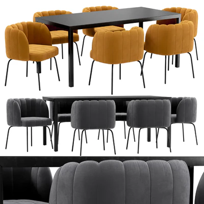 Douna Dining Chair and Hiba Table — Ver 1