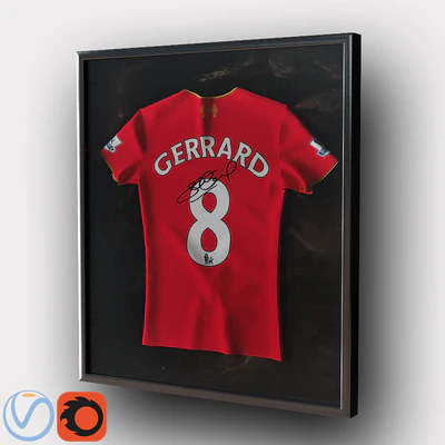 Gerrard shirt in frame / T Gerrard box — Ver 1