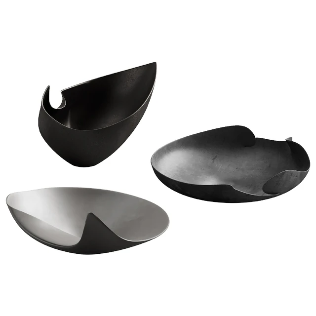 366 decorative vases and pots 04 deformed folded relief vase 03 — Скачать