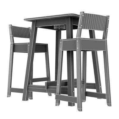 Барные табуреты и стол IKEA Norraker — Вид 2