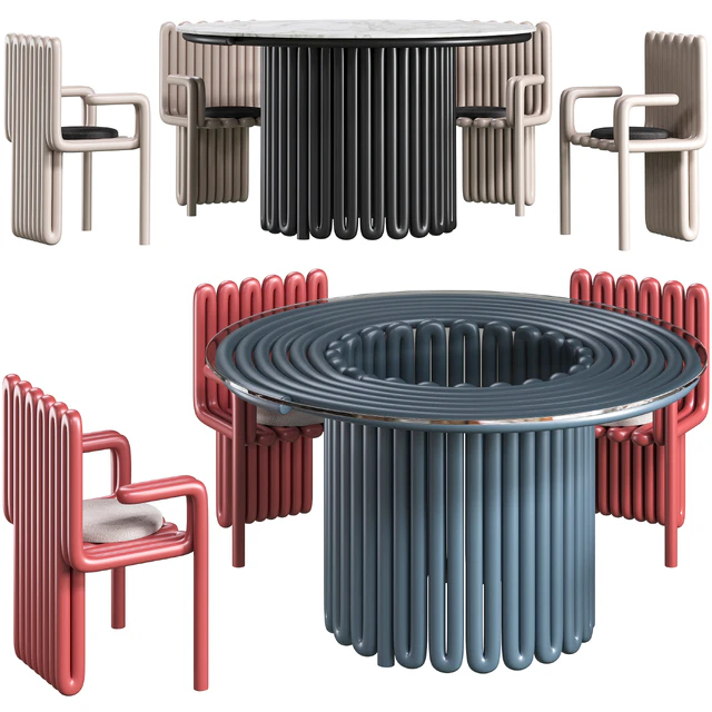 Dining table Helix and chair Helix concept by Zalim Isakov — Скачать