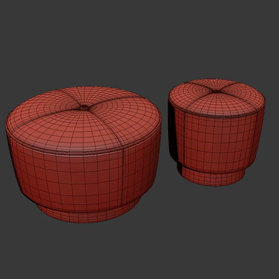 Minotti Jacques Poufs Set — Ver 2