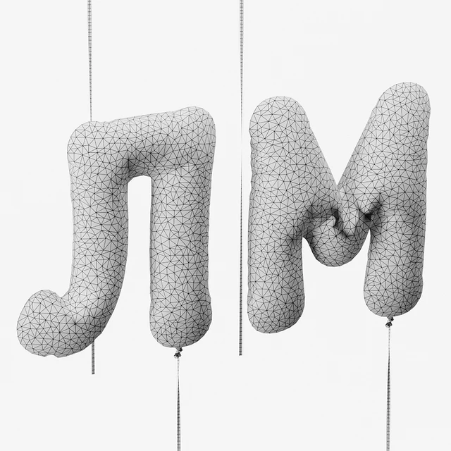 Inflatable foil balloons. Russian alphabet. — Descargar
