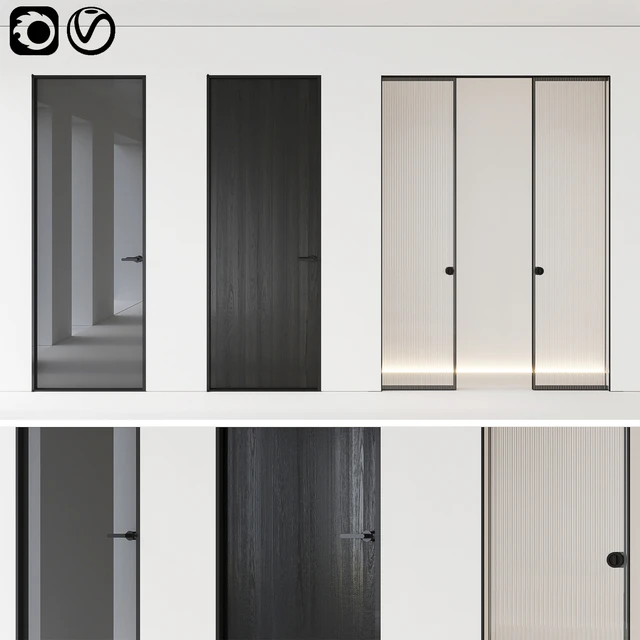 Aladin Swing Mono and Pocket door by Glas Italia Set 01 — Скачать