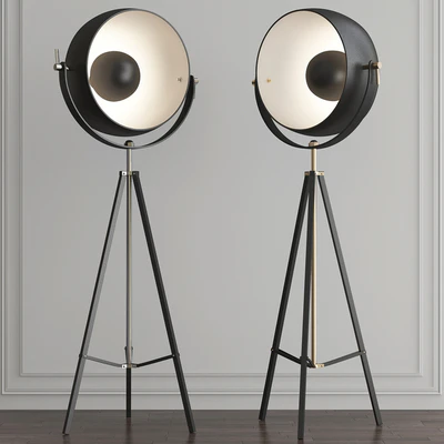 Backstage Matte Black & Polished Nickel Floor Lamp by ELK Home — Ver 1