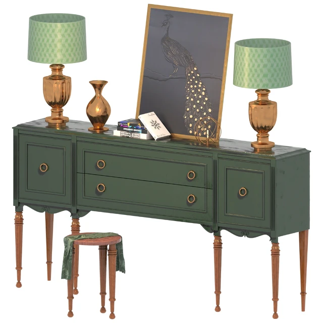 Chest of drawer with decorative set Arian Model — Descargar