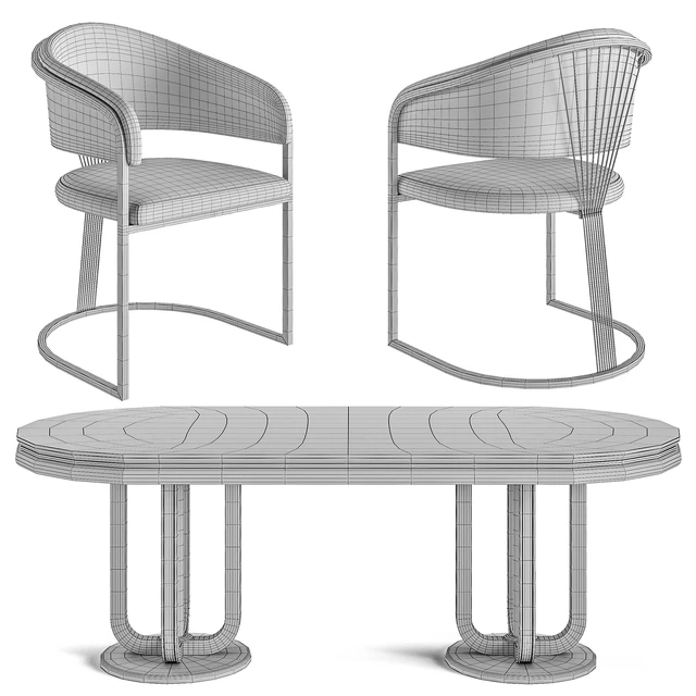 Dining table and chair Newland Jaguar — Descargar