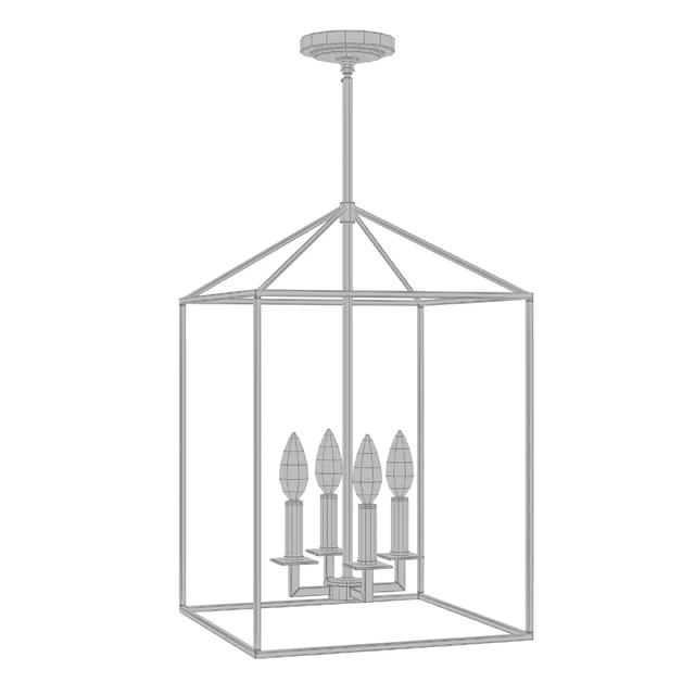 Ellis 4 - Light Lantern Rectangle Chandelier — Скачать