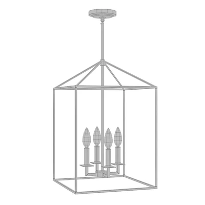 Ellis 4 - Light Lantern Rectangle Chandelier — Вид 4