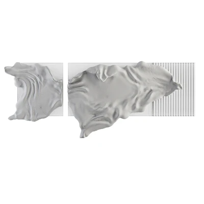 Decorative panel with a sculptural bas-relief made of plaster — Ver 3